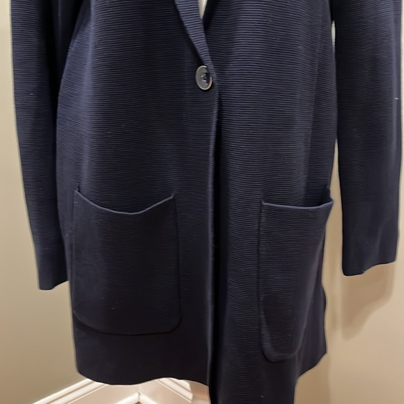 Talbots Navy Cardigan Sweater Jacket Size Medium - Picture 4 of 9